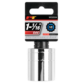 Performance Tool W32534 1/2" Drive 1-1/16" 12pt Socket