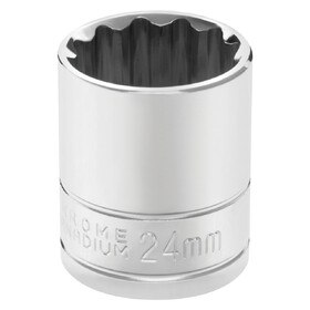 Performance Tool W32824 1/2" Drive 24mm 12pt Socket