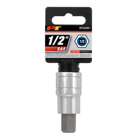 Performance Tool W32881 1/2" Drive 1/2" Hex Bit Socket