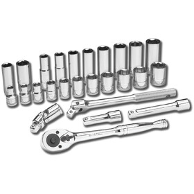 Performance Tool W32901 26 pc. 1/2" Drive SAE Socket Set