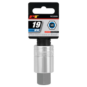 Performance Tool W32989 1/2" Drive 19mm Hex Bit Socket