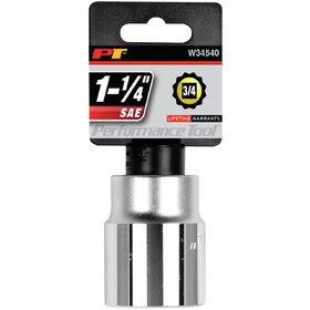 Performance Tool W34540 3/4" Drive 1-1/4" 12pt Socket