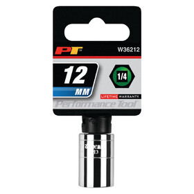 Performance Tool W36212 1/4" Drive 12mm 6pt Socket