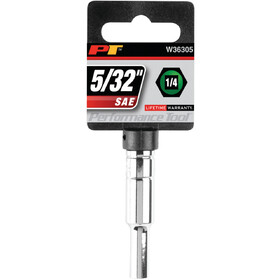 Performance Tool W36305 1/4" Drive 5/32" 6pt Deep Socket
