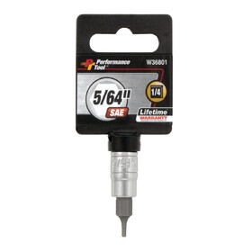 Performance Tool W36801 1/4" Drive 5/64" Hex Bit Socket