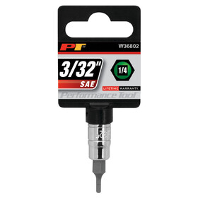 Performance Tool W36802 1/4" Drive 3/32" Hex Bit Socket