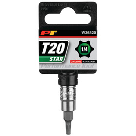 Performance Tool W36820 1/4" Drive T20 Star Bit Socket