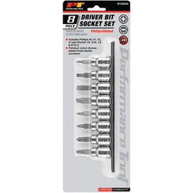 Performance Tool W38860 8 pc. 3/8" Dr Screwdriver Bit Socket Set