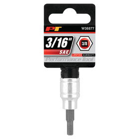 Performance Tool W38877 3/8" Drive 3/16" Hex Bit Socket