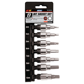 Performance Tool W38890 8 pc. 3/8" Drive Metric Hex Bit Socket Set