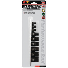 Performance Tool W38963 9 pc. Impact SAE Hex Bit Socket Set