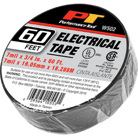 Performance Tool W502 3/4" x 60' Black Electrical Tape
