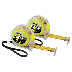 Performance Tool W5043 2 pc. 25' X 1" Clear Tape Measure