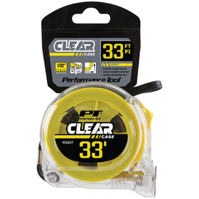 Performance Tool W5047 33' X 1" Clear Tape Measure