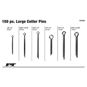 Performance Tool W5206 150 pc. Large Cotter Pin Assortment