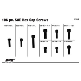 Performance Tool W5342 106 pc. SAE Allen Cap Screw Assortment