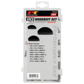 Performance Tool W5343 80 pc. SAE Woodruff Key Assortment