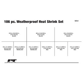 Performance Tool W541 106 pc. Weatherproof Heat Shrink Set