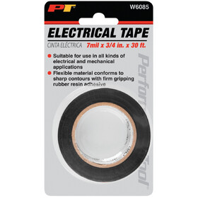 Performance Tool W6085 3/4" x 30' Black Electrical Tape