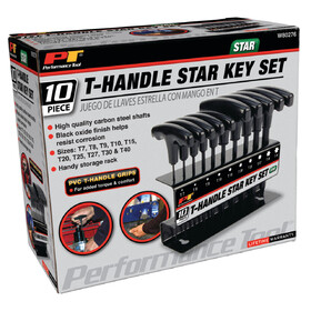 Performance Tool W80276 10 pc. T-Handle Star Driver Set