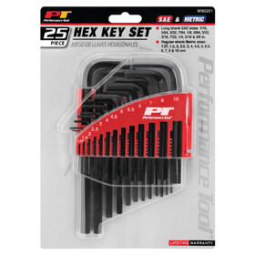 Performance Tool W80281 25 pc. SAE/Metric Hex Key Set