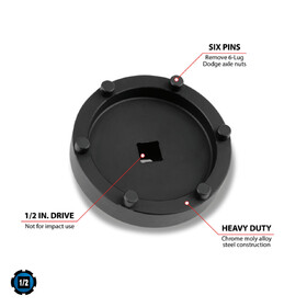 Performance Tool W83009 6 Pin Dodge Axle Nut Socket