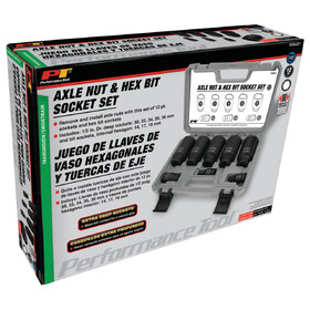 Performance Tool W89321 8 pc. Axle Nut and Hex Bit Socket Set