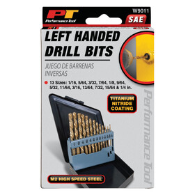 Performance Tool W9011 13 pc. Left Handed Drill Bit Set