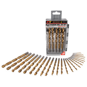 Performance Tool W9043 25 pc. Titanium Drill Bit Set