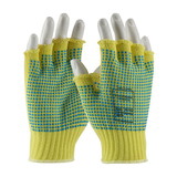 PIP 08-K259PDD Kut Gard Seamless Knit Kevlar Glove with Double-Sided PVC Dot Grip - Half-Finger