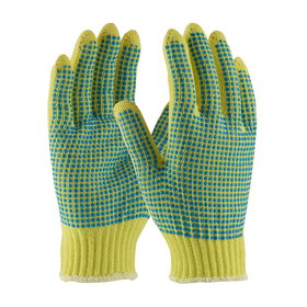 West Chester 08-K312 Kut Gard Seamless Knit Kevlar Glove with Double-Sided PVC Dot Grip - Medium Weight