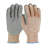 West Chester 09-H550SLPV Scrap King Seamless Knit PolyKor Blended Glove with Split Cowhide Leather Palm and Aramid Stitching - Vend-Ready