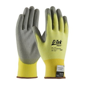 West Chester 09-K1250 G-Tek KEV Seamless Knit Kevlar / Elastane Glove with Polyurethane Coated Flat Grip on Palm &amp; Fingers