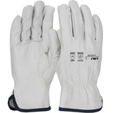 PIP 09-LC571 Economy Grade Top Grain Goatskin Leather Drivers Glove with HPPE Blended Lining - Keystone Thumb