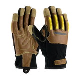 West Chester 120-4100 Maximum Safety Reinforced Goatskin Leather Palm Glove with Leather Back and Kevlar Lining - TPR Finger Impact Protection