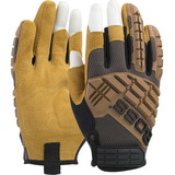PIP 120-MF1360T Boss Premium Pigskin Padded Leather Palm with Mesh Fabric Back and TPR Impact Protection