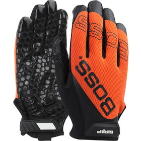 PIP 120-MG1240T Boss Synthetic Microfiber Palm with Silicone Grip and Hi-Vis Mesh Fabric Back