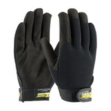 West Chester 120-MX2805 Maximum Safety Professional Mechanic's Glove with Synthetic Leather Palm and Fabric Back - Black