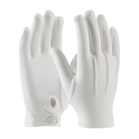 West Chester 130-150WM Cabaret 100% Cotton Dress Glove with Raised Stitching on Back - Snap Closure
