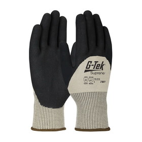 PIP 15-215 G-Tek Suprene Seamless Knit Suprene Blended Glove with Nitrile Coated MicroSurface Grip on Palm, Fingers &amp; Knuckles