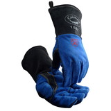 PIP 1507 Caiman Split Cowhide Leather Welding Gloves with Para-Aramid Liner, Fleece Back and Kevlar Stitching