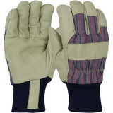 West Chester 1555 PIP Pigskin Leather Palm Glove with Fabric Back and Thermal Lining - Knit Wrist