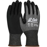 PIP 16-278 G-Tek PolyKor X7 Seamless Knit PolyKor X7 Blended Glove with Nitrile Coated MicroSurface Grip on Palm & Fingers - Touchscreen Compatible