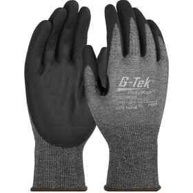 PIP 16-328 G-Tek PolyKor Seamless Knit PolyKor Blended Glove with Nitrile Coated Foam Grip on Palm & Fingers - Touchscreen Compatible