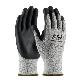 PIP 16-334 G-Tek PolyKor Seamless Knit PolyKor Blended Glove with Nitrile Coated Foam Grip on Palm &amp; Fingers