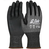 PIP 16-378 G-Tek PolyKor Seamless Knit PolyKor X7 Blended Glove with Nitrile Coated Foam Grip on Palm & Fingers - Touchscreen Compatible