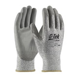 PIP 16-533 G-Tek PolyKor Industry Grade Seamless Knit PolyKor Blended Glove with Polyurethane Coated Flat Grip on Palm & Fingers - Bulk Pack