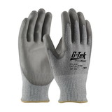 PIP 16-560 G-Tek PolyKor Seamless Knit PolyKor Blended Glove with Polyurethane Coated Flat Grip on Palm & Fingers