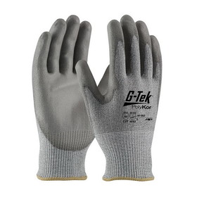 West Chester 16-560 G-Tek PolyKor Seamless Knit PolyKor Blended Glove with Polyurethane Coated Flat Grip on Palm &amp; Fingers