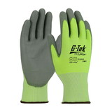 West Chester 16-645LG G-Tek PolyKor Seamless Knit PolyKor Blended Glove with Polyurethane Coated Flat Grip on Palm & Fingers